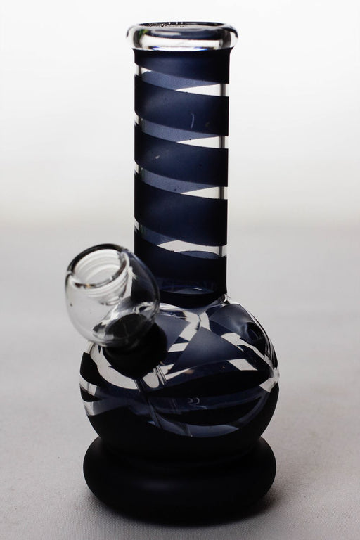 6 inches glass water bong-Black-3978 - One Wholesale
