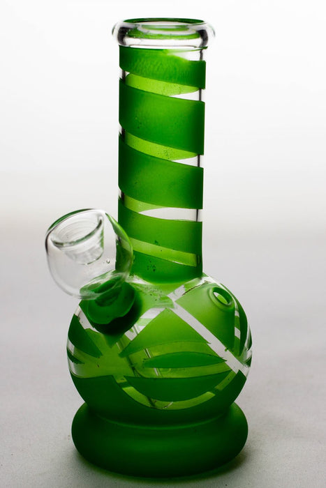 6 inches glass water bong-Green-3982 - One Wholesale