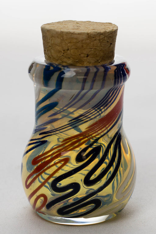 Glass stash Jar with cork seal Storage ONE Shape D-3983