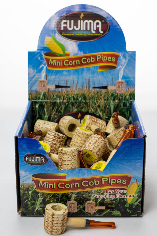 Fujima Mini Corn cob pipes display- - One Wholesale