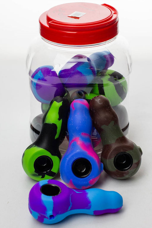 Silicone hand pipe with metal bowl Silicone Pipe ONE