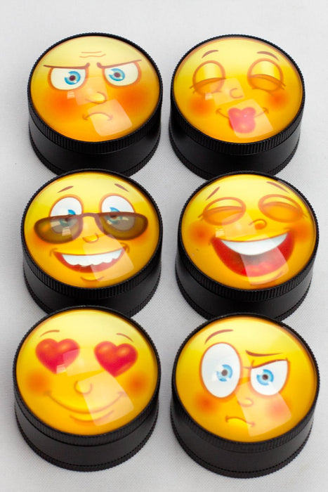 Convex lens emoji 3 parts metal grinder- - One Wholesale