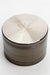 4 parts genie laser etched leaf metal herb grinder-Silver - One Wholesale