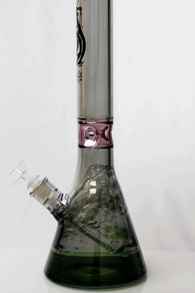 19" Genie 7 mm Tinted Metallic glass water bong Glass Bong ONE