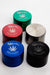 4 parts genie laser etched leaf metal herb grinder- - One Wholesale