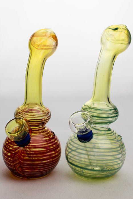 6 inches changing color glass water bong-Type 4011 - One Wholesale