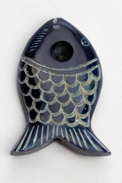 Fish shape stone pipe- - One Wholesale