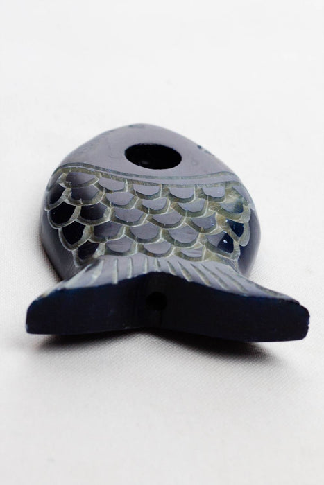 Fish shape stone pipe- - One Wholesale
