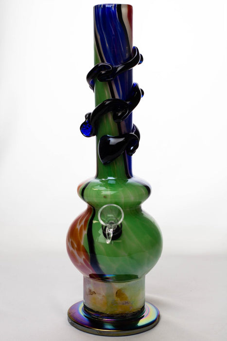 14" heavy soft glass water bong- - One Wholesale