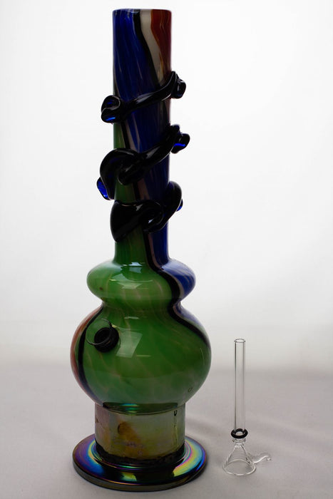 14" heavy soft glass water bong- - One Wholesale