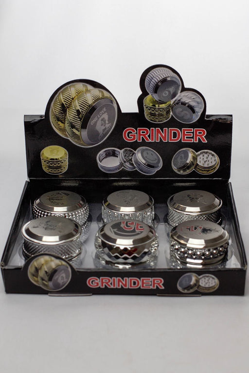 3 parts laser engraved metal grinder display- - One Wholesale