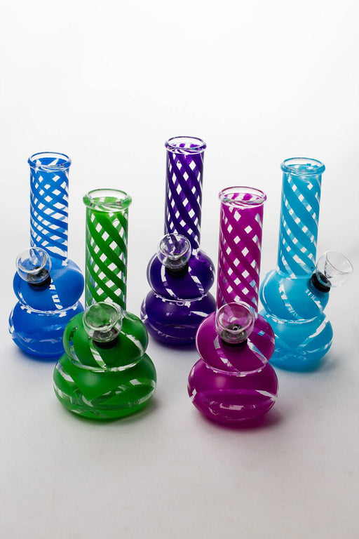 6" double beaker glass water bong Glass Bong ONE