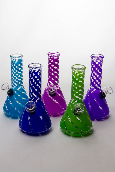6" conical base glass water bong- - One Wholesale