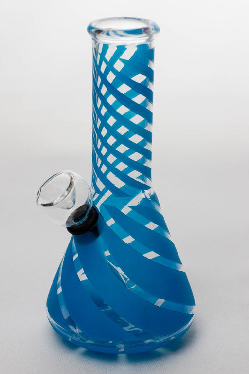 6" conical base glass water bong Bongs ONE Sky blue