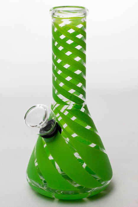 6" conical base glass water bong-Green - One Wholesale