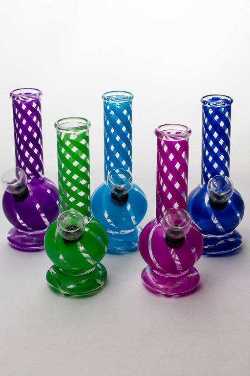 6" hollow base glass water bong Bongs ONE