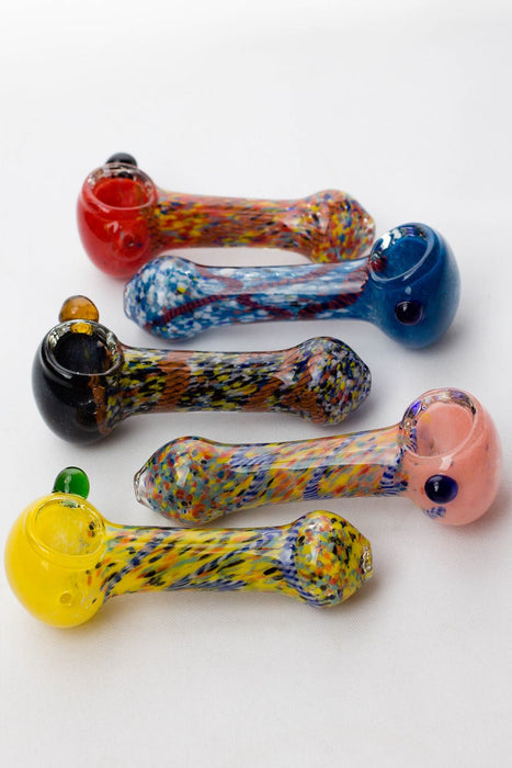 4.5" soft glass 4074 hand pipe- - One Wholesale