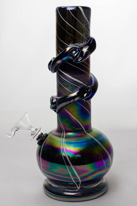 10" hollow base heavy soft glass water bong- - One Wholesale