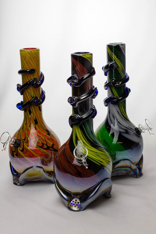 12" beautiful base heavy soft glass water bong Glass Bong ONE