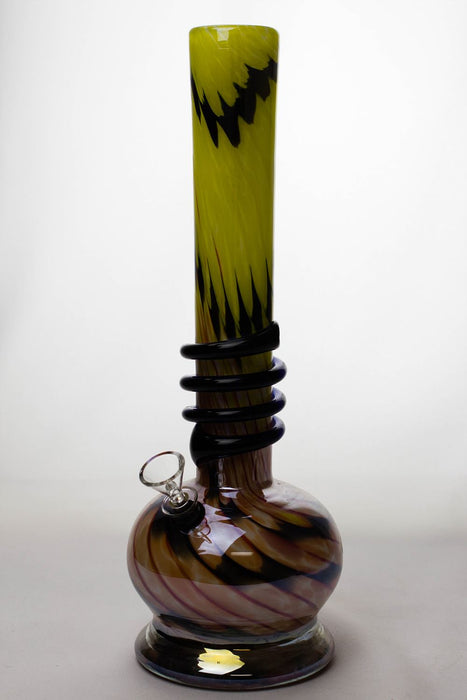 14" hollow base heavy soft glass water bong Glass Bong ONE W-4097