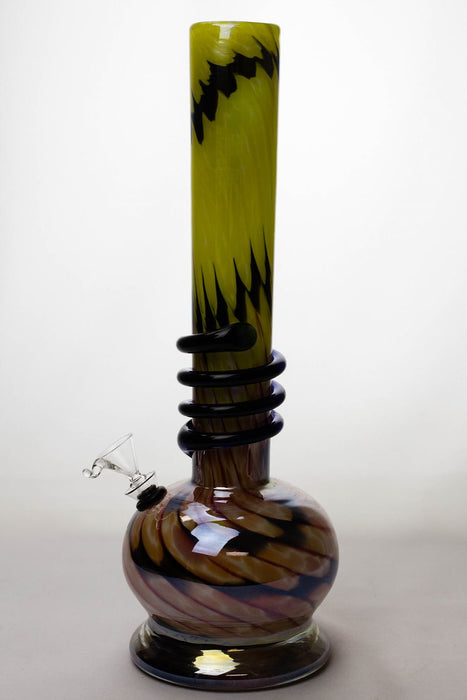 14" hollow base heavy soft glass water bong Glass Bong ONE