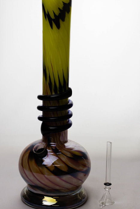 14" hollow base heavy soft glass water bong Glass Bong ONE