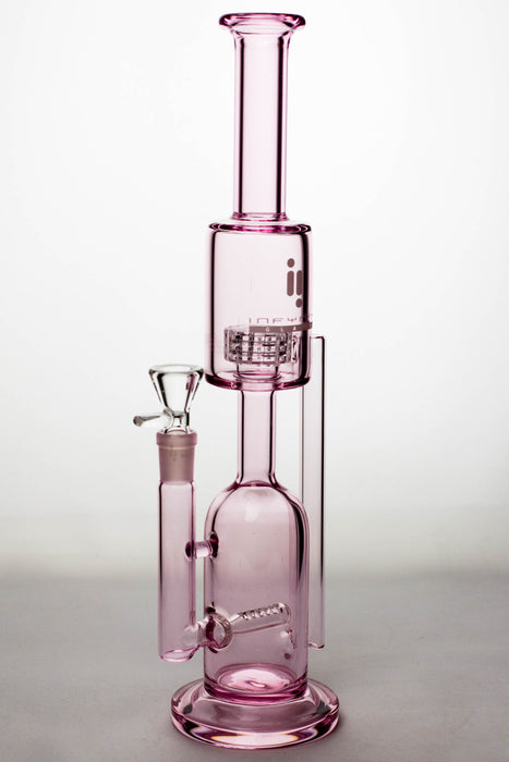 13 inches infyniti glass inline and shower head diffuser recycled bong-Pink-4132 - One Wholesale