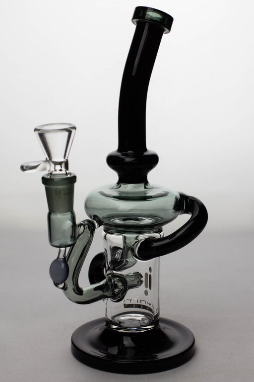 9" Infyniti swirl recycled bubbler Glass Bong ONE