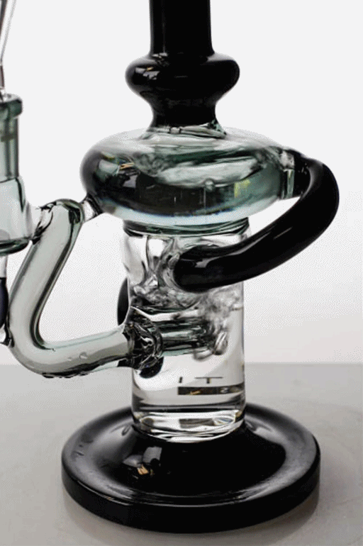 9" Infyniti swirl recycled bubbler Glass Bong ONE