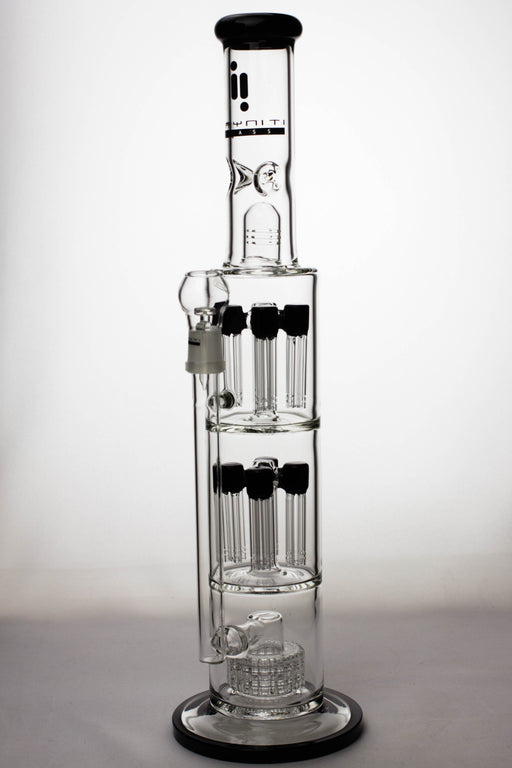 18" Infyniti fractal tree arms percolator and barrel diffuser oil rig Glass Rig ONE