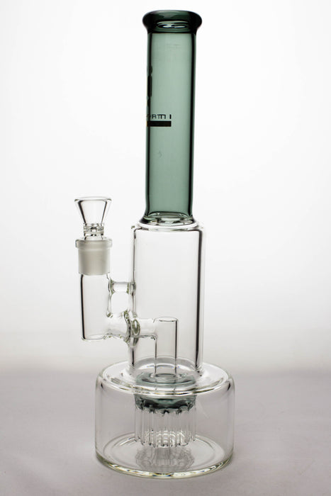 14" Infyniti 12-arm percolator glass water bong-Black-4136 - One Wholesale