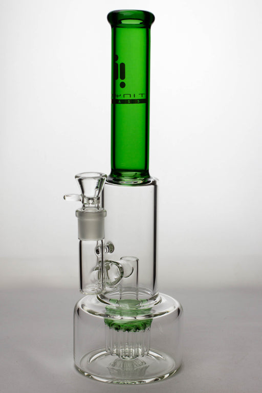 14" Infyniti 12-arm percolator glass water bong Glass Bong ONE Green-4137