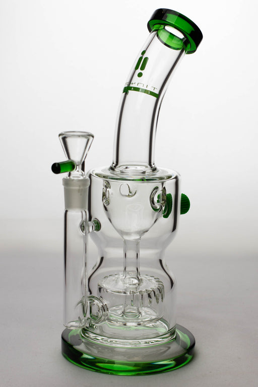 11" infyniti glass barrel diffuser water recycled bong Glass Bong ONE Green-4143