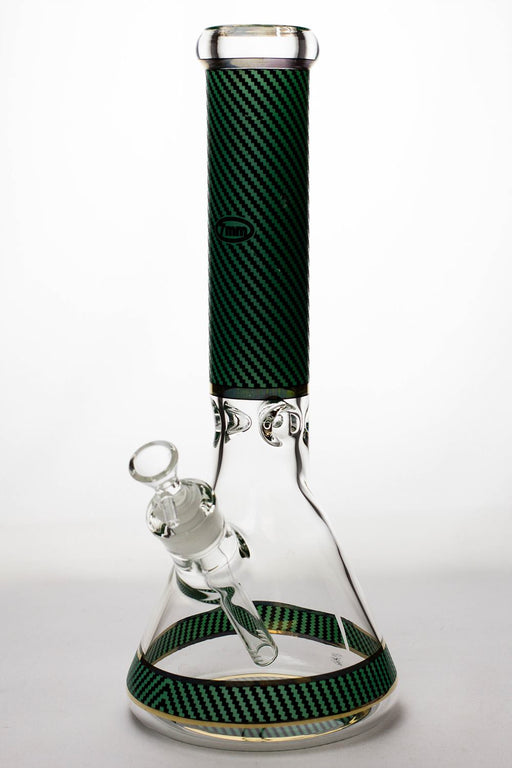 14" mosaic pattern heavy glass beaker bong Glass Bong ONE Green-4153