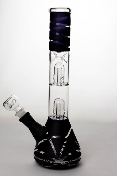 12 inches double dome percolator beaker Bong- - One Wholesale