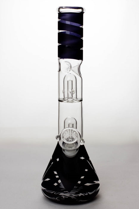 12 inches double dome percolator beaker Bong- - One Wholesale