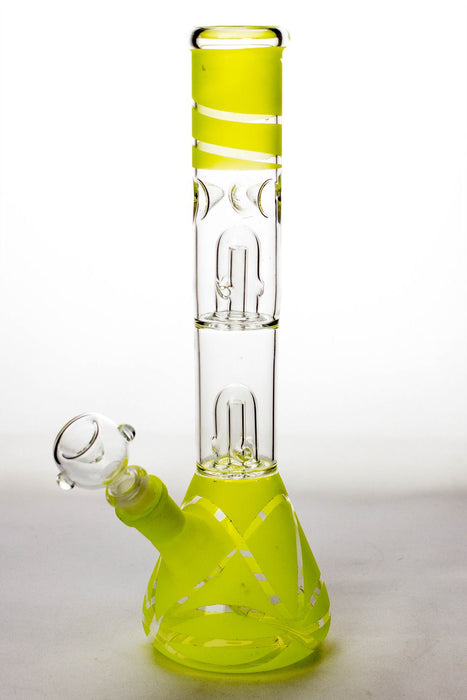 12 inches double dome percolator beaker Bong-Lime-4185 - One Wholesale
