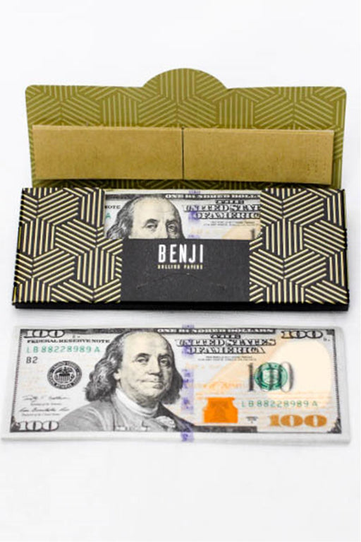 BENJI $100 BILL printed rolling paper + Filter Tips- - One Wholesale