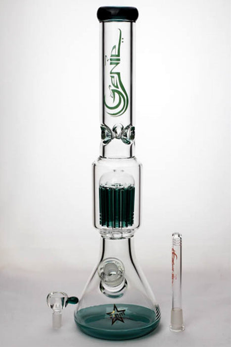 18 inches genie 12 arms beaker colored bottom water bong- - One Wholesale