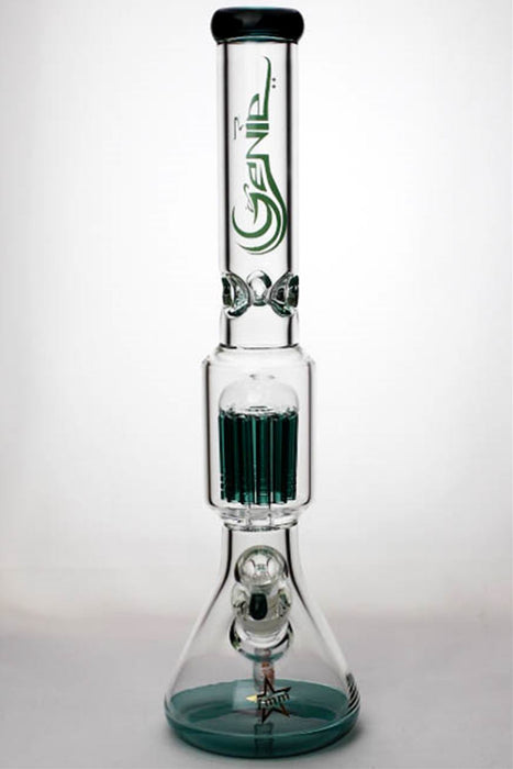 18 inches genie 12 arms beaker colored bottom water bong- - One Wholesale