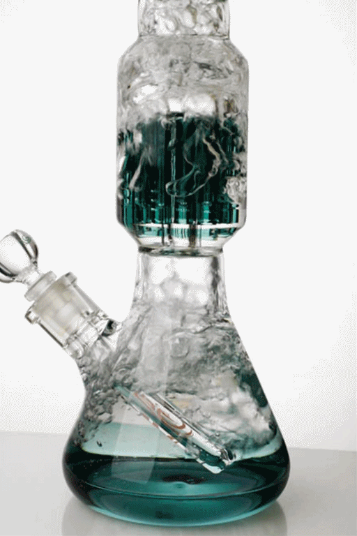 18 inches genie 12 arms beaker colored bottom water bong Glass Bong ONE