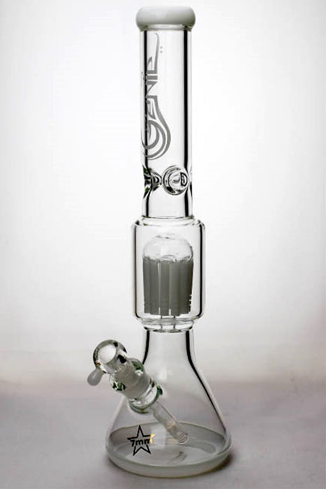 18 inches genie 12 arms beaker colored bottom water bong-White-4211 - One Wholesale