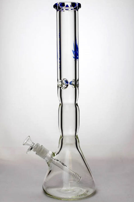 18 inches genie color dot curved tube beaker water bong- - One Wholesale