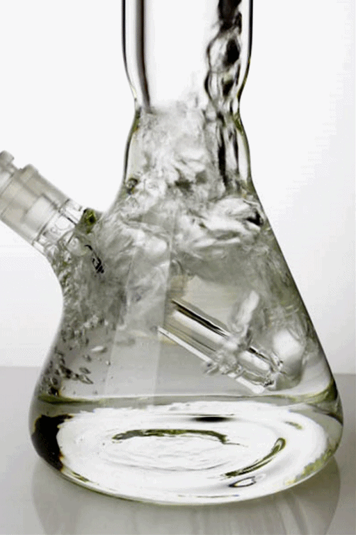 18 inches genie color dot curved tube beaker water bong Glass Bong ONE