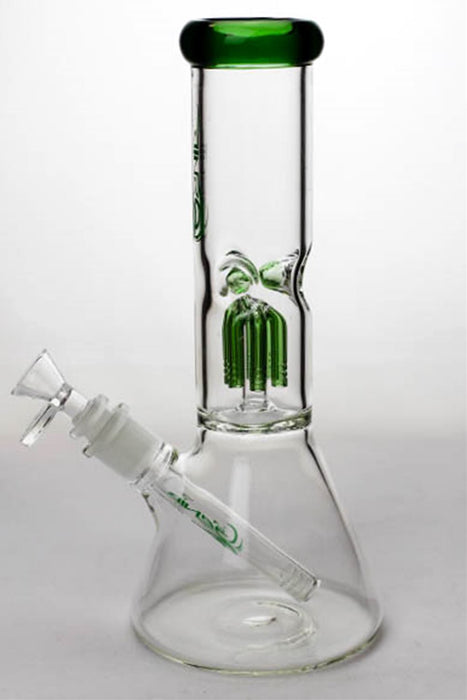11" genie glass 6-arm beaker water bong- - One Wholesale