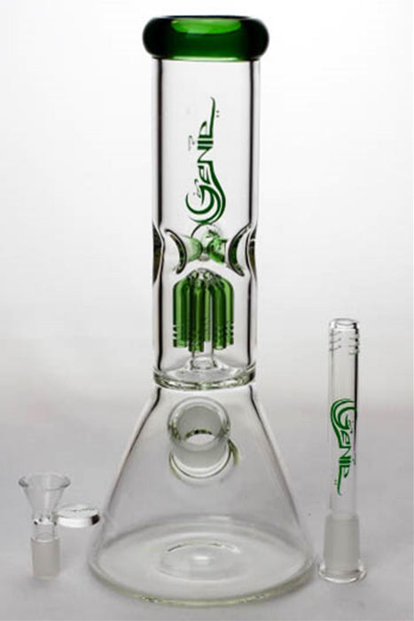 11" genie glass 6-arm beaker water bong- - One Wholesale