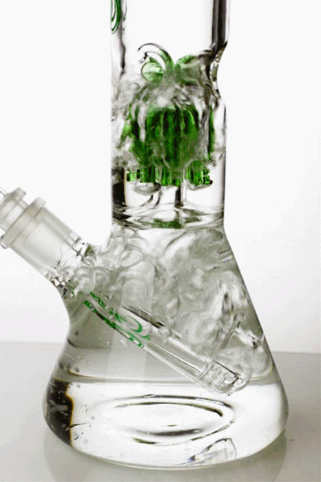 11" genie glass 6-arm beaker water bong- - One Wholesale