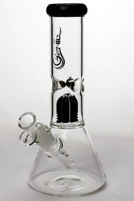 11" genie glass 6-arm beaker water bong-Black-4226 - One Wholesale