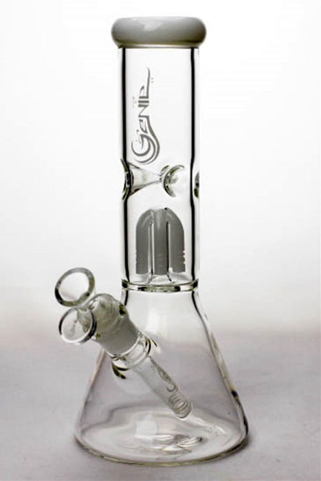11" genie glass 6-arm beaker water bong-White-4229 - One Wholesale