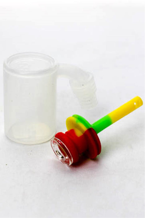 Silicone mini ash catcher with multi hole glass bowl display- - One Wholesale